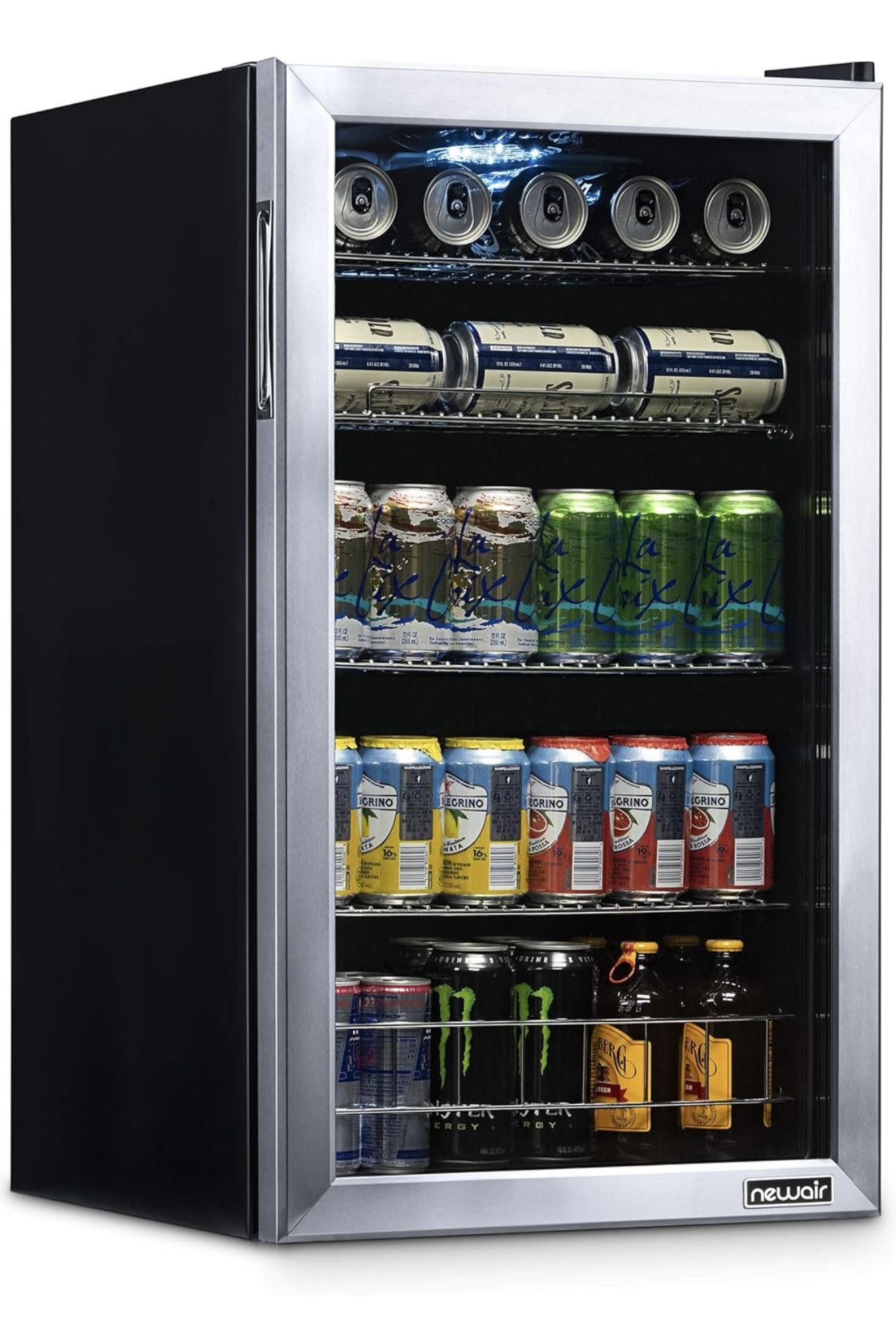 🧊 NewAir Beverage Refrigerator & Cooler – 126 Can Capacity + Mobile Base Stand! 🛠️ Like New!