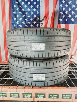 ✅ 2 USED TIRES 255 40 R21 PIRELLI P ZERO (PZ4)  Max Performance Summer Tires 255/40R21