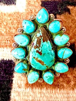 AUTH NAVAJO HANDMADE RARE NO 8 SPIDERWEB SONORA GOLD LG ADJUST SZ 5-10 COPPER RING ASK $450 BARGAIN CASH