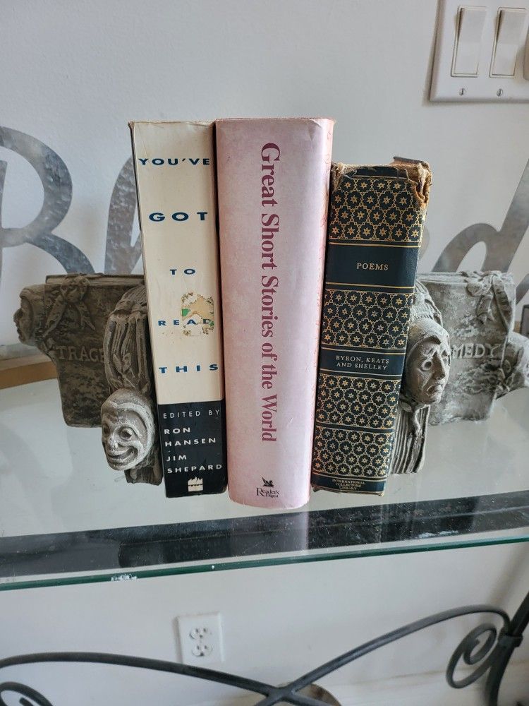 6” Stone Drama Book Ends