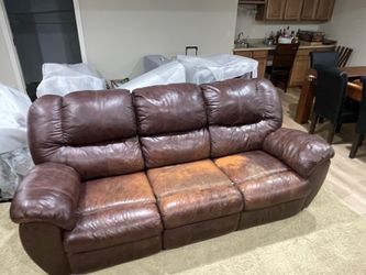 Couch with recliner