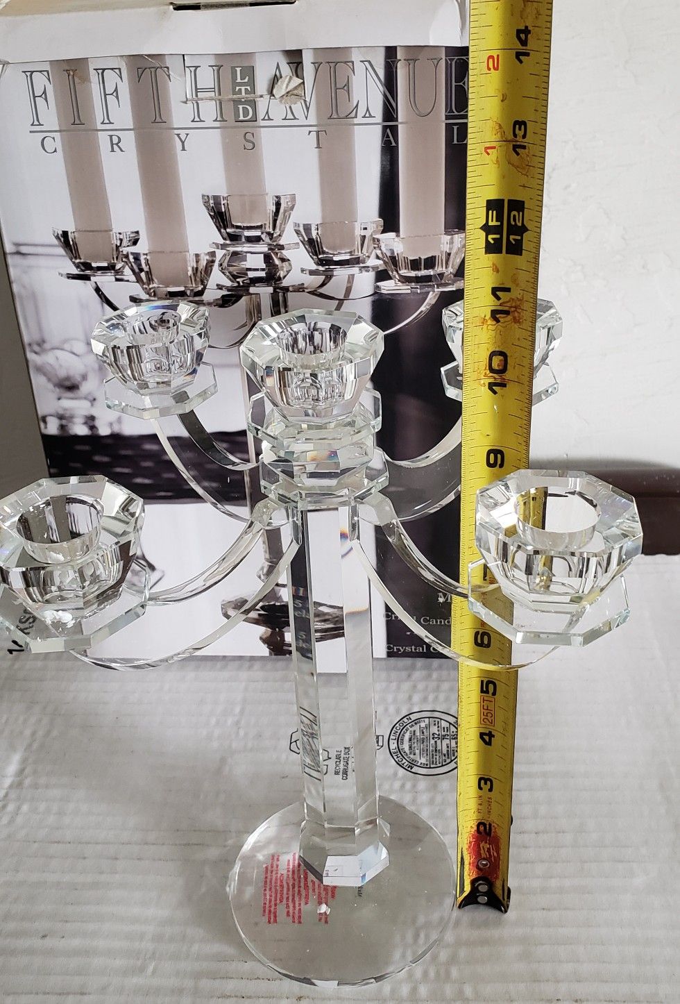 5 Arm Crystal Candelabros