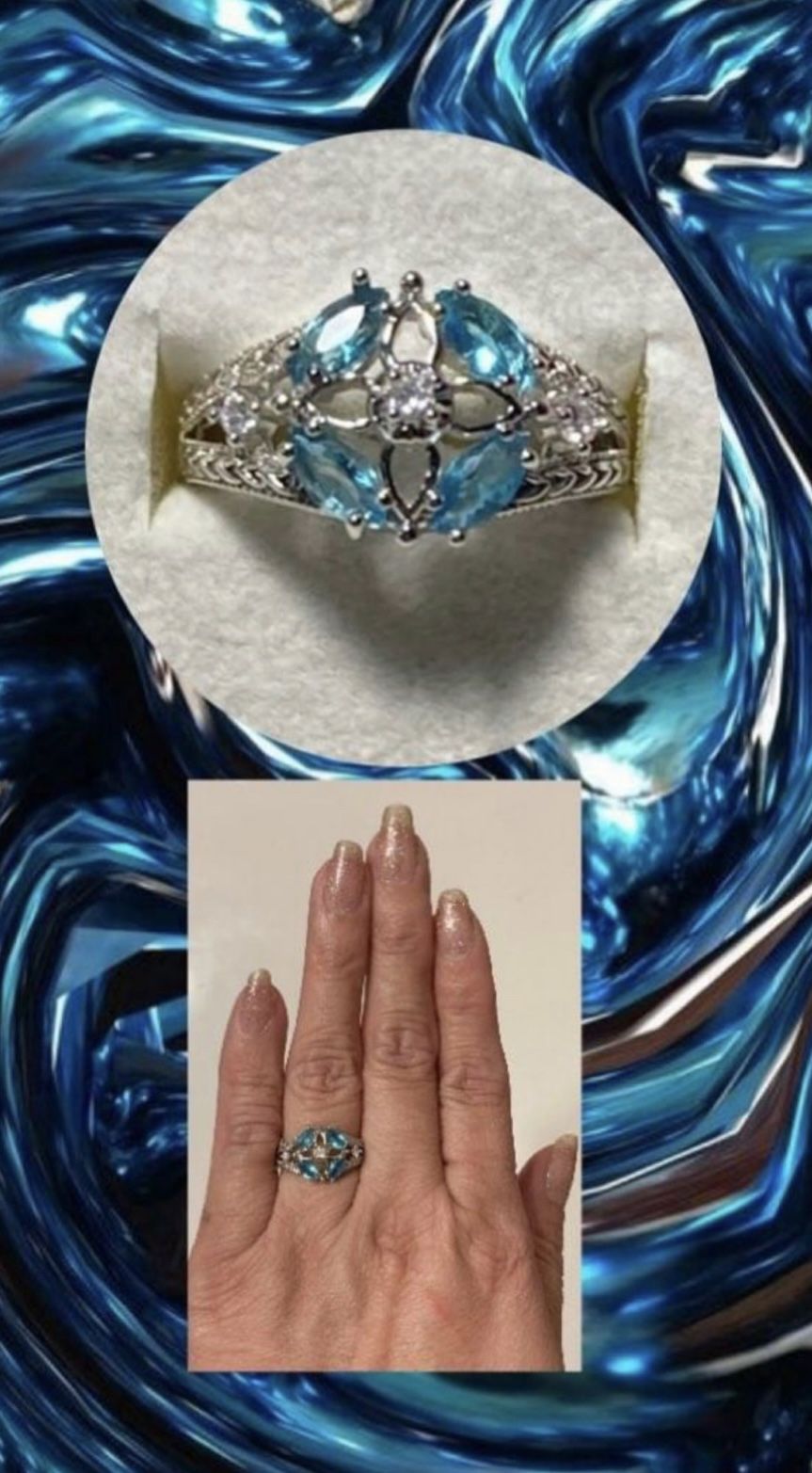 *** Semi New Women’s Cz Ring ***