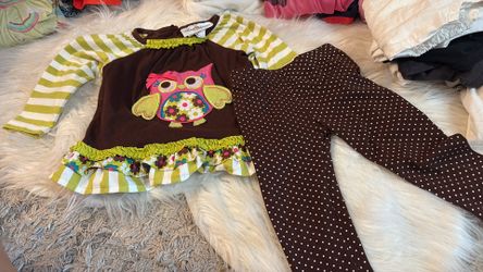 Rare Editions Fall Outfit 12 Months 2 Pieces