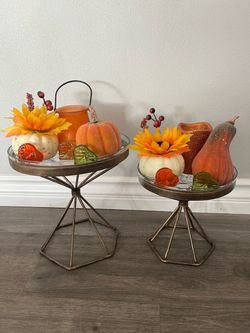 Fall candle holders x2