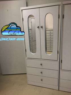 White dresser with mirror new closet armoire Nuevo blanco
