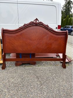 King size bed frame with dressers