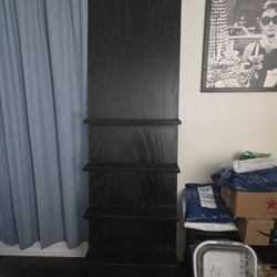 Leaning Black Shelves