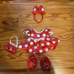 Build-A-Bear Disney Minnie Mouse Red Polka Dot Costume for Bears/plush 