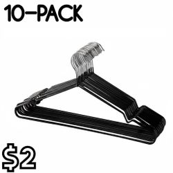 [NEW] 16" Slim Non-Slip Clothes Hangers (Women's Size) - 10 Pack