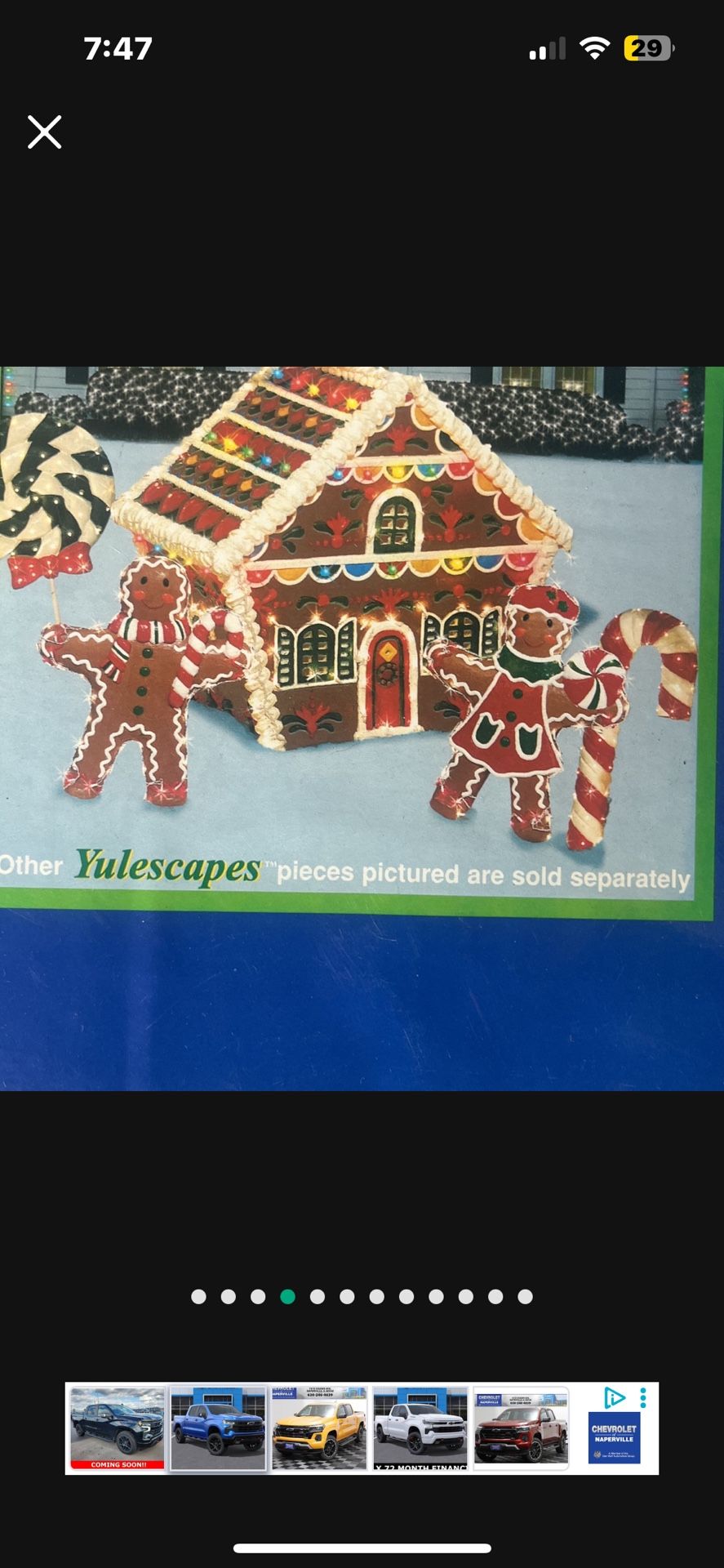 Yulescape Christmas Vintage Blow Foam Gingerbread House Full Set Rare!