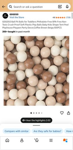 GOGOSO Ball Pit Balls for Toddlers Phthalate-Free BPA-Free Non-Toxic Crush Proof Soft Plastic Play
