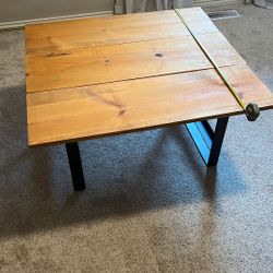 Homemade End Table Cedar And Steel