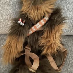 Walt Disney World Star Wars Lucas Films Chewbacca Plush Stuffed  Backpack 