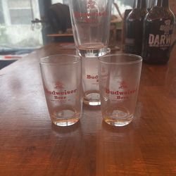 Budweiser sampling glasses