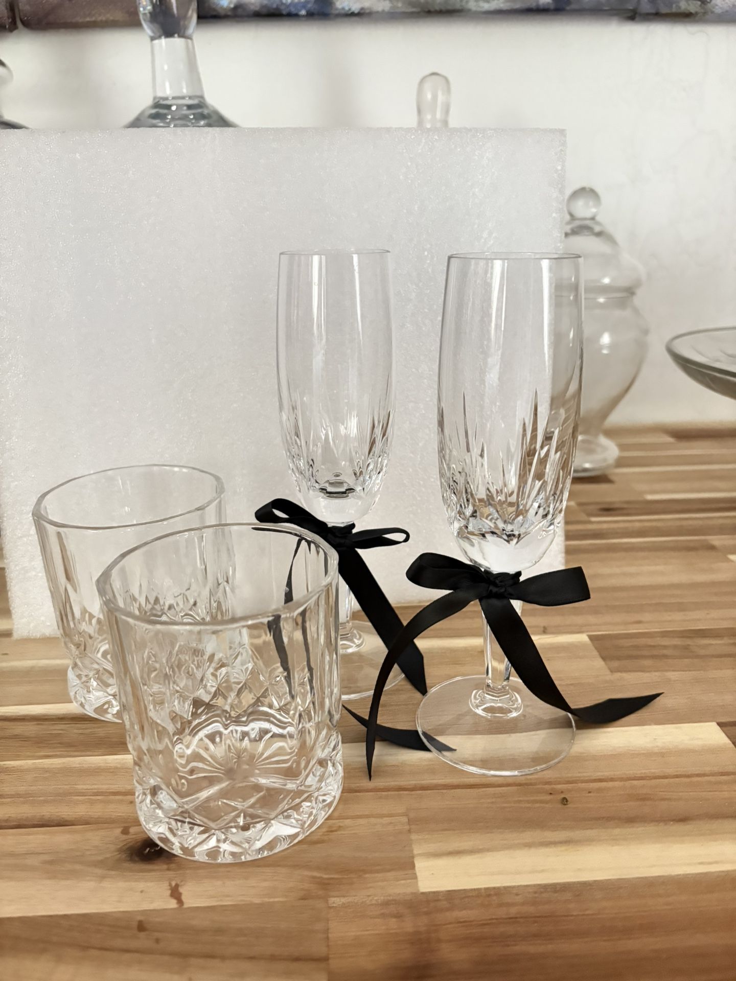 Crystal Set For Wedding Sweetheart Table