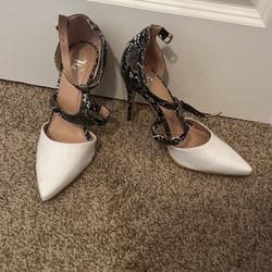 JG White and Snake Pumps