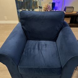 Pottery Barn Swivel Chair & Ottoman 