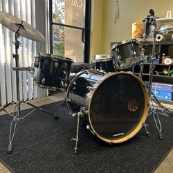 Ludwig maple drum set with cymbals