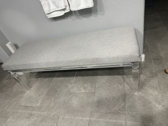 Room Bench With Acrylic Legs