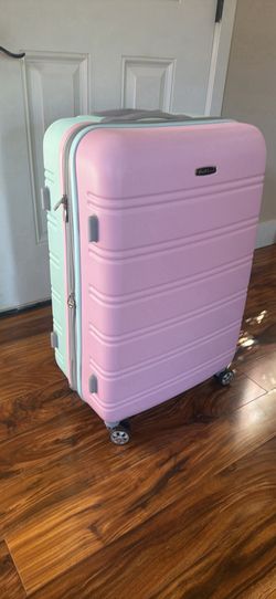 Rockland 28" Adult 1-Piece Solid Print Hardside Checked Luggage Melbourne Expandable ABS Spinner F1603