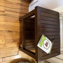 Teak Bench with Shelf