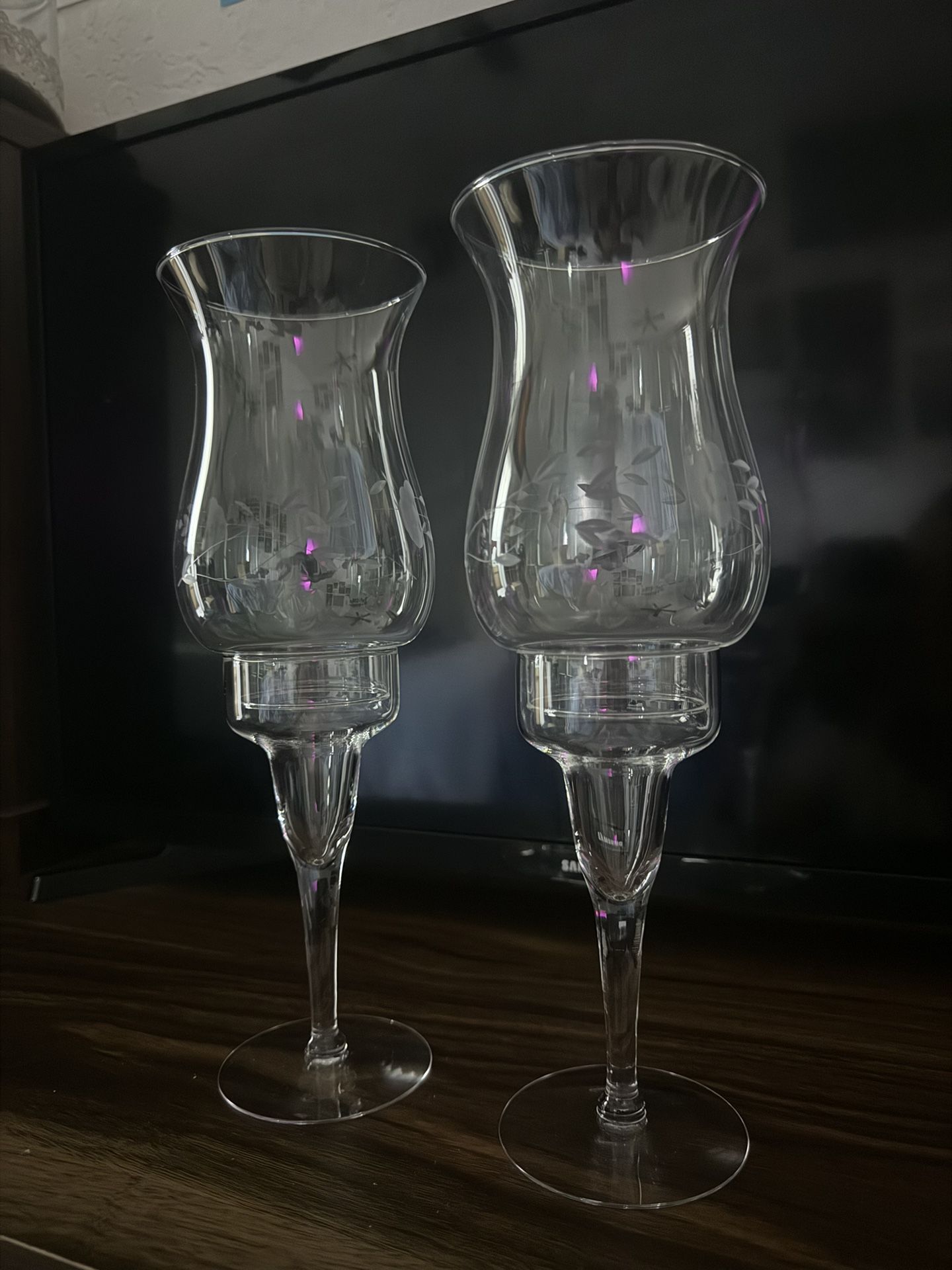 princess house crystal candle holders
