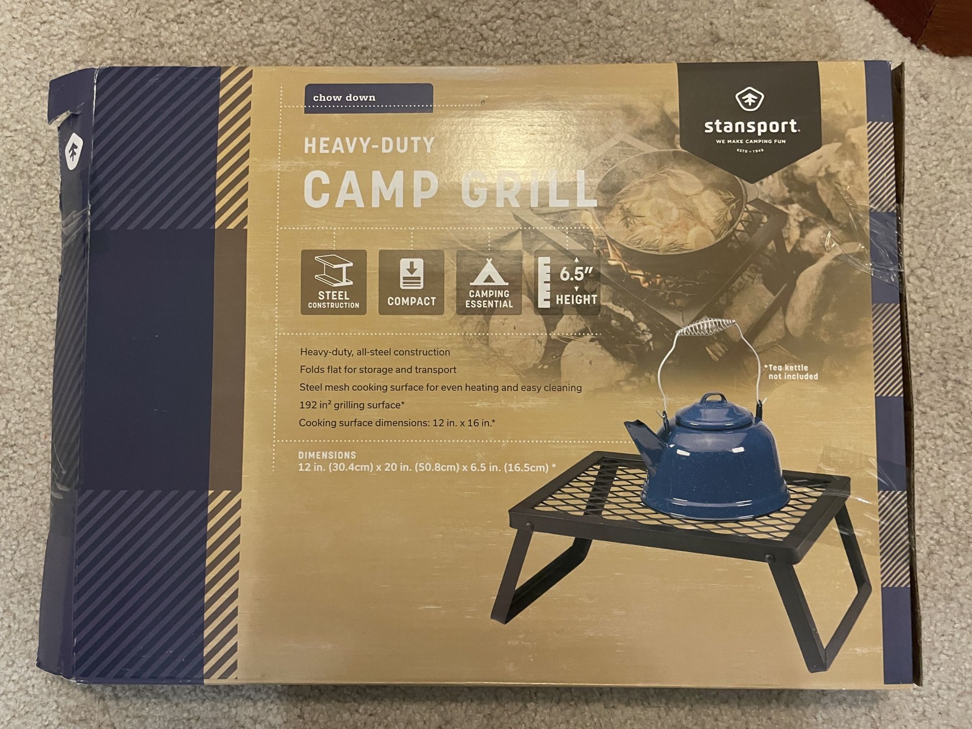 Stansport Foldable Heavy Duty Camp Grill. Small.