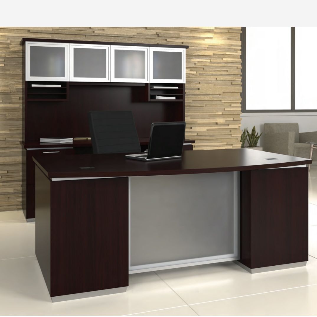 Executive Bow Front Desk Office Furniture
