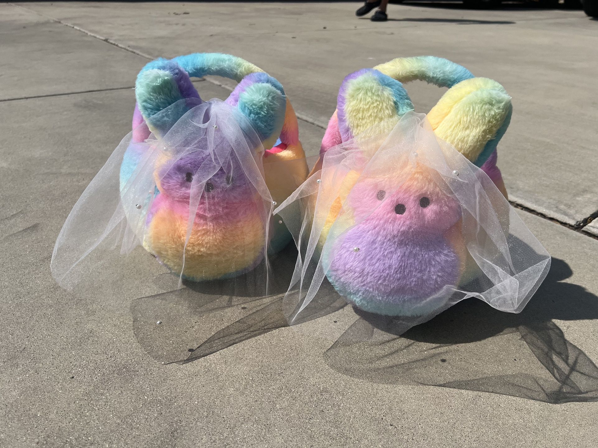 Bunny with Veil Basket - Flower Girls Basket (Like New)