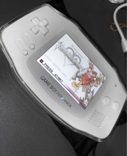 Custom Modded Game Boy Advance – All White | Backlit Screen | USB-C Rechargeable | Silicone protective Case.