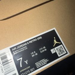 Air Jordan’s 6 Retro 