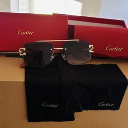 Cartier Designer Sunglasses w/ All Original Packaging 