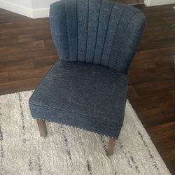 Two Blue Sofa Chairs 