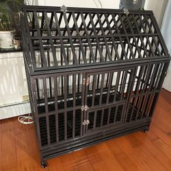 Heavy Duty Dog Cage Metal Kennel and Crate for Medium and Large Dogs