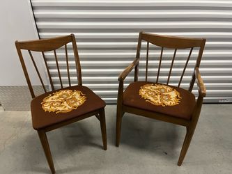 Wooden Table with 6 designed chairs $65