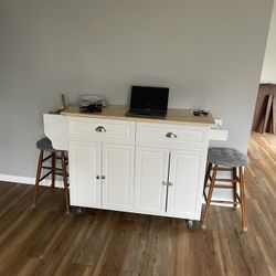 Island Table For Kitchen Rolling