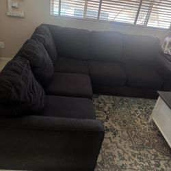 Dark Grey Sectional Couch 