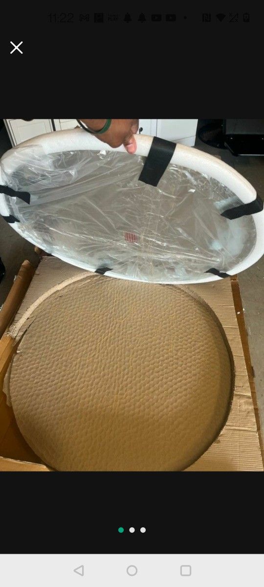 36 X 36 circular Thick Very Heavy Glass Top