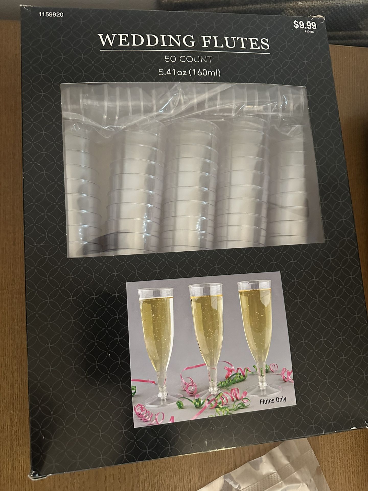 Box of 50 Plastic Champagne Flutes