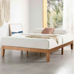 NEW Wood Queen Bed Frame - No Box Spring Required 