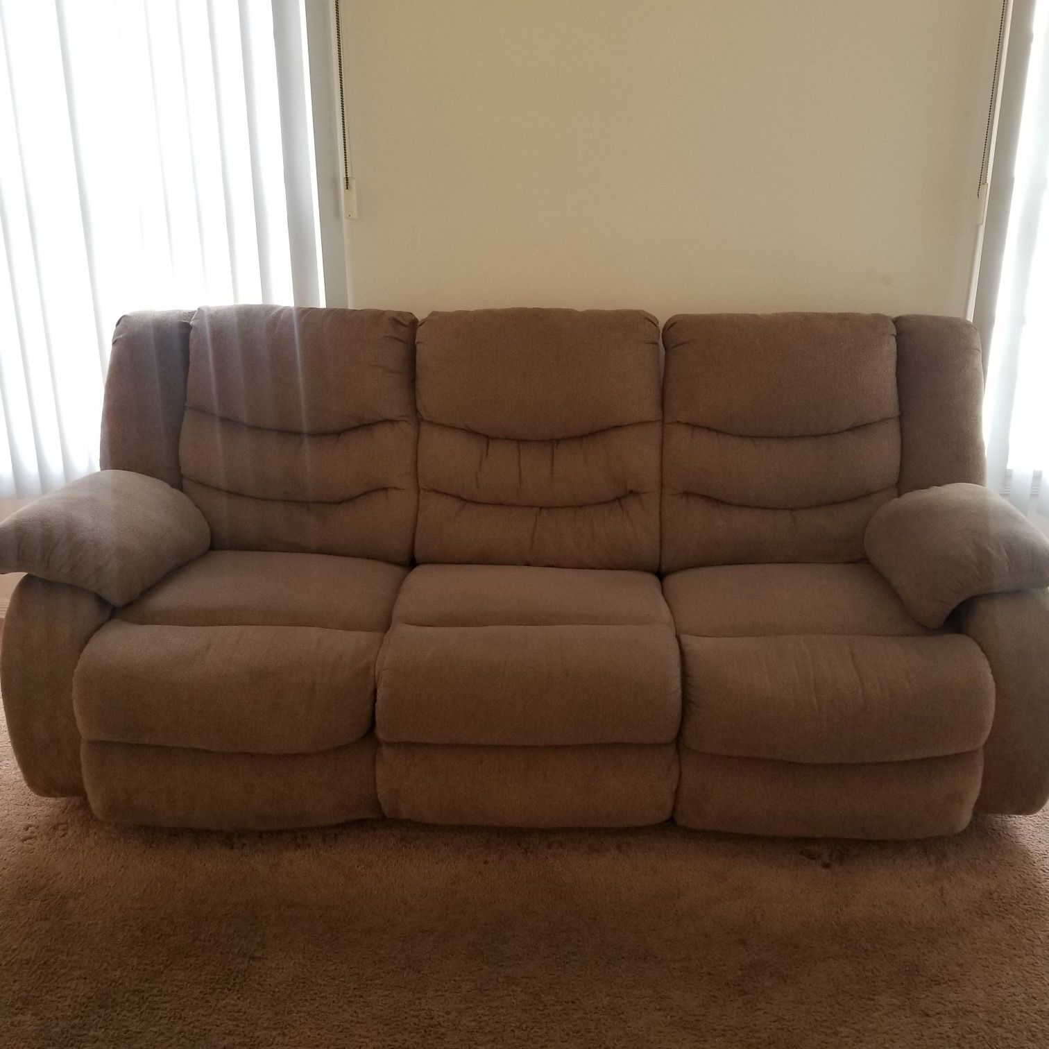 Used reclining sofa and chair
