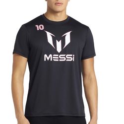 Messi Mens Short Sleeve Athletic Jersey Top, Size L