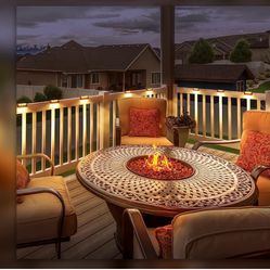 16 piece Solar Deck Lights, Bronze Finished Waterproof Led Solar Lamp for Outdoor Pathway