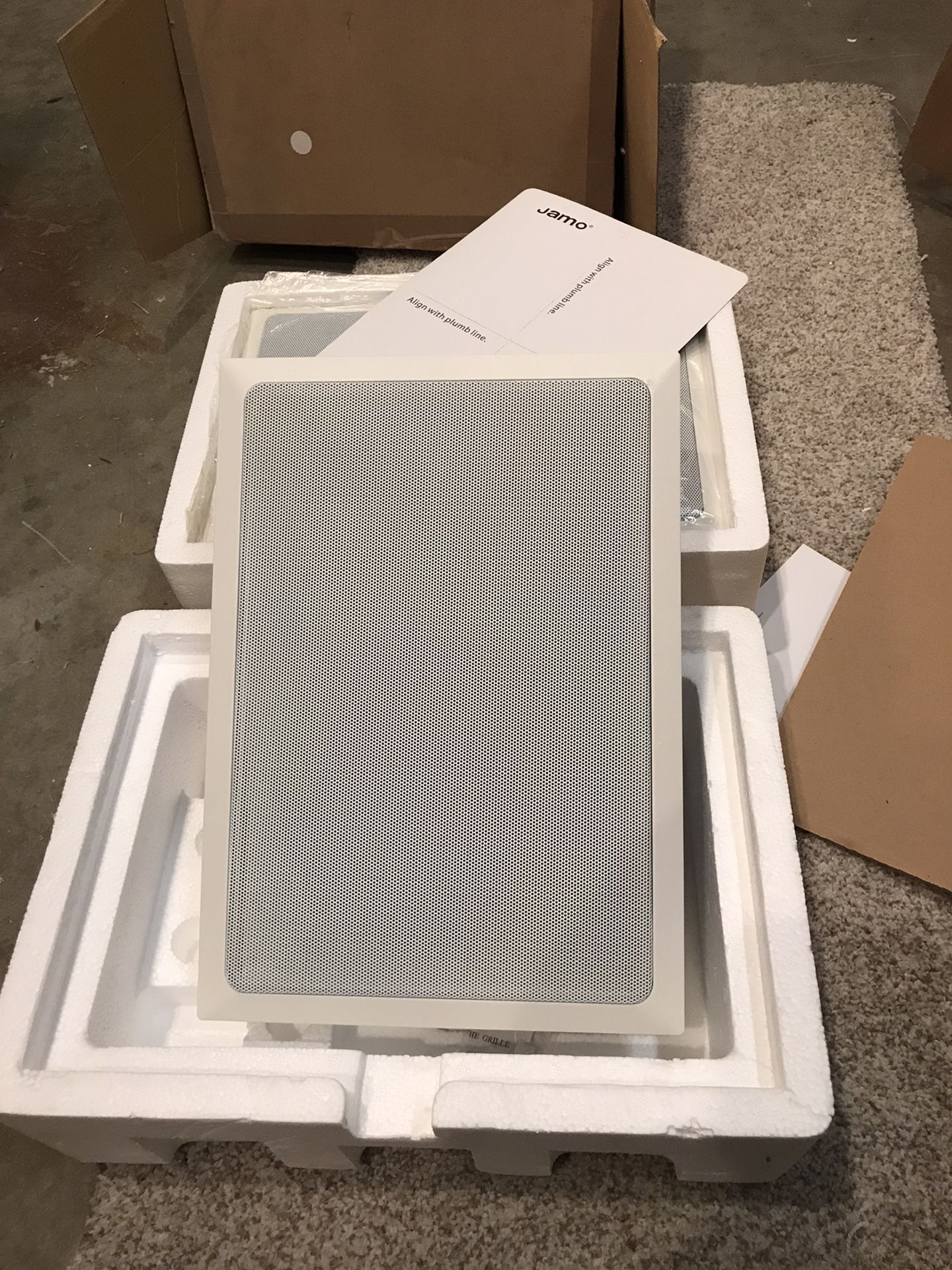 Jamo 660a2 wall mount speakers, white - new