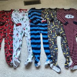 Boys Fleece Footed Pjs