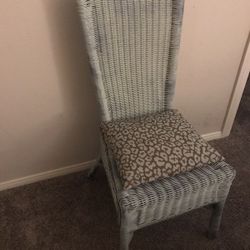 Wicker chair and cushion