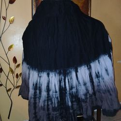 Plus Size Black Tie Dye Skirt/ Costume 