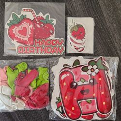Strawberry Birthday Supplies $5