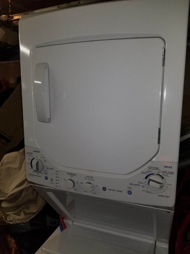 GE stacked washer and dryer combo